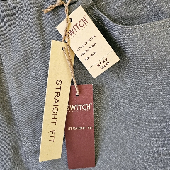 Men's Straight Fit Jeans - Gray - Picture 2 of 8